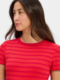 Drykorn Damen T-Shirt - Koale in rot himbeer