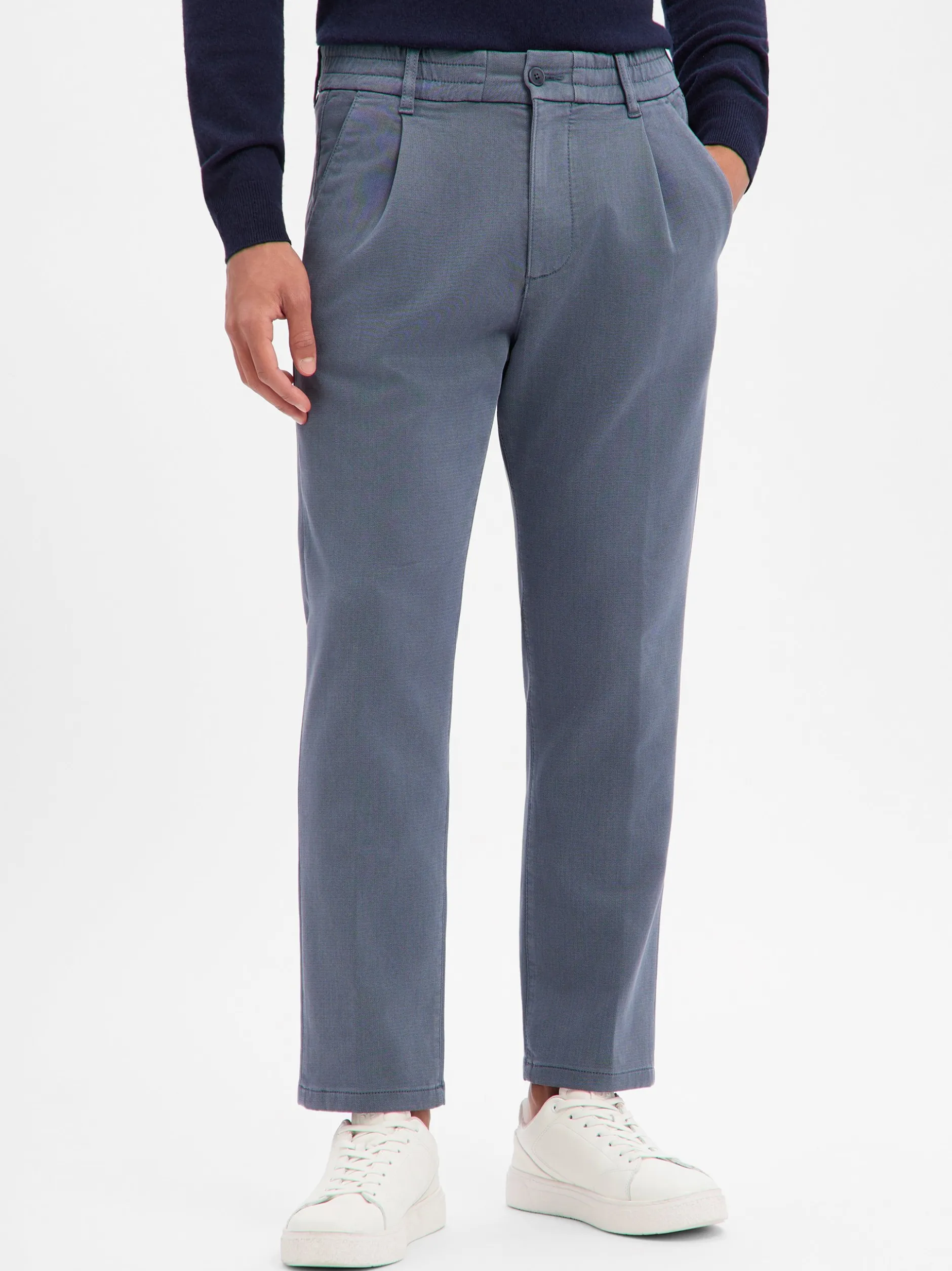 Drykorn Herren Bundfaltenhose - Chasy in indigo