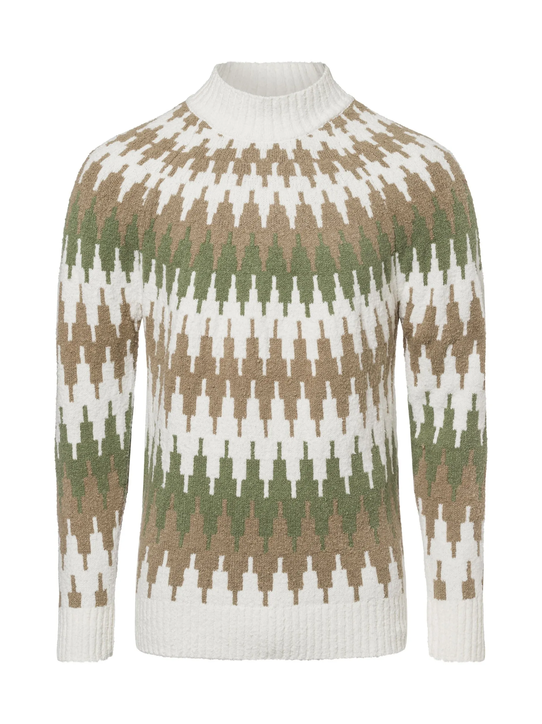 Drykorn Herren Strickpllover - Pireo in taupe weiß