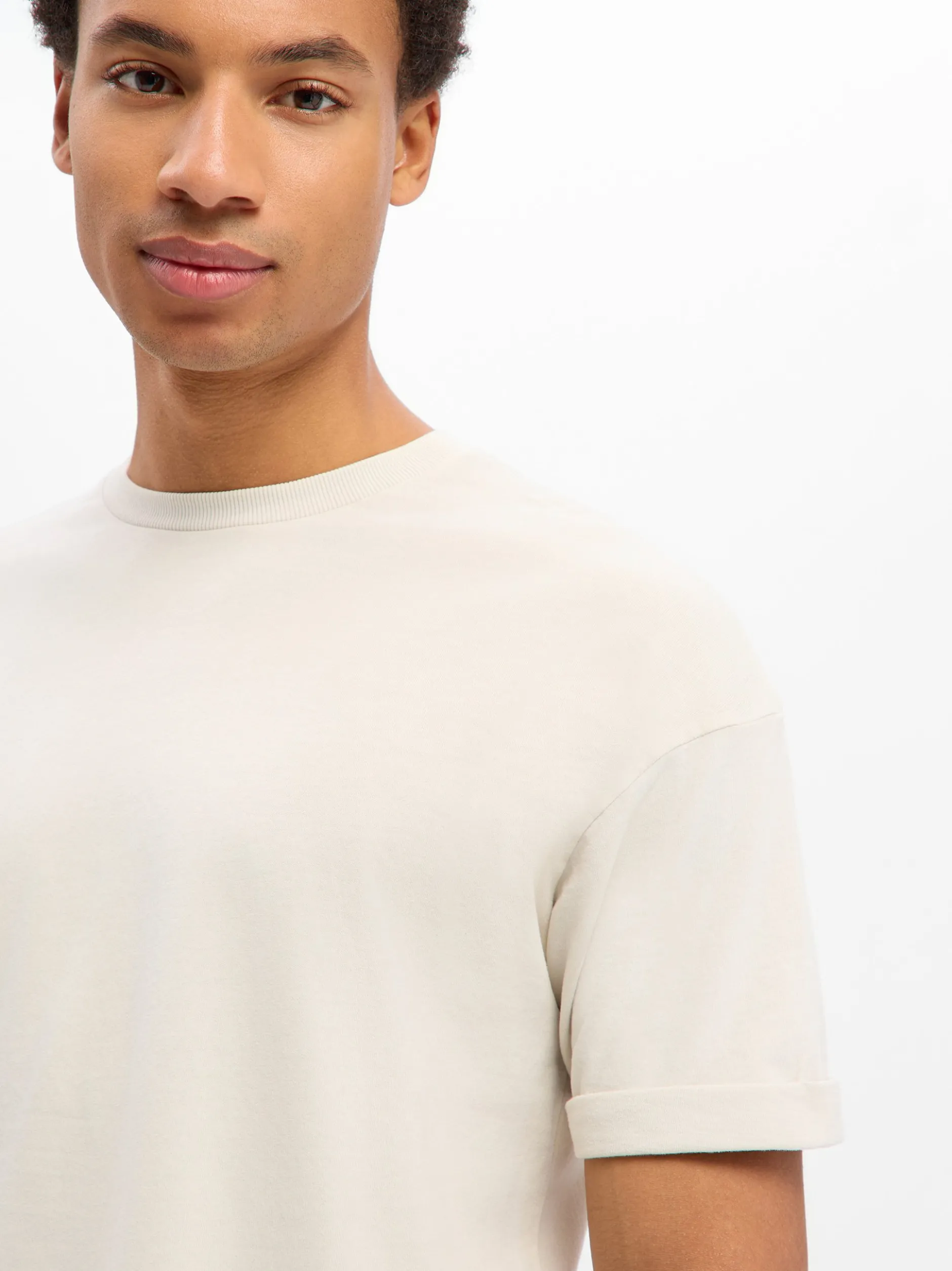 Drykorn Herren T-Shirt - Thilo in beige - Ärmel: kurzarm