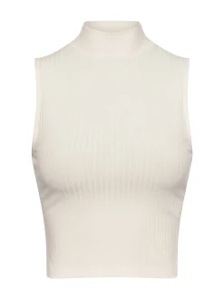 EDITED Damen Crop Top - Kaori in ecru - Ärmel: ohne Arm