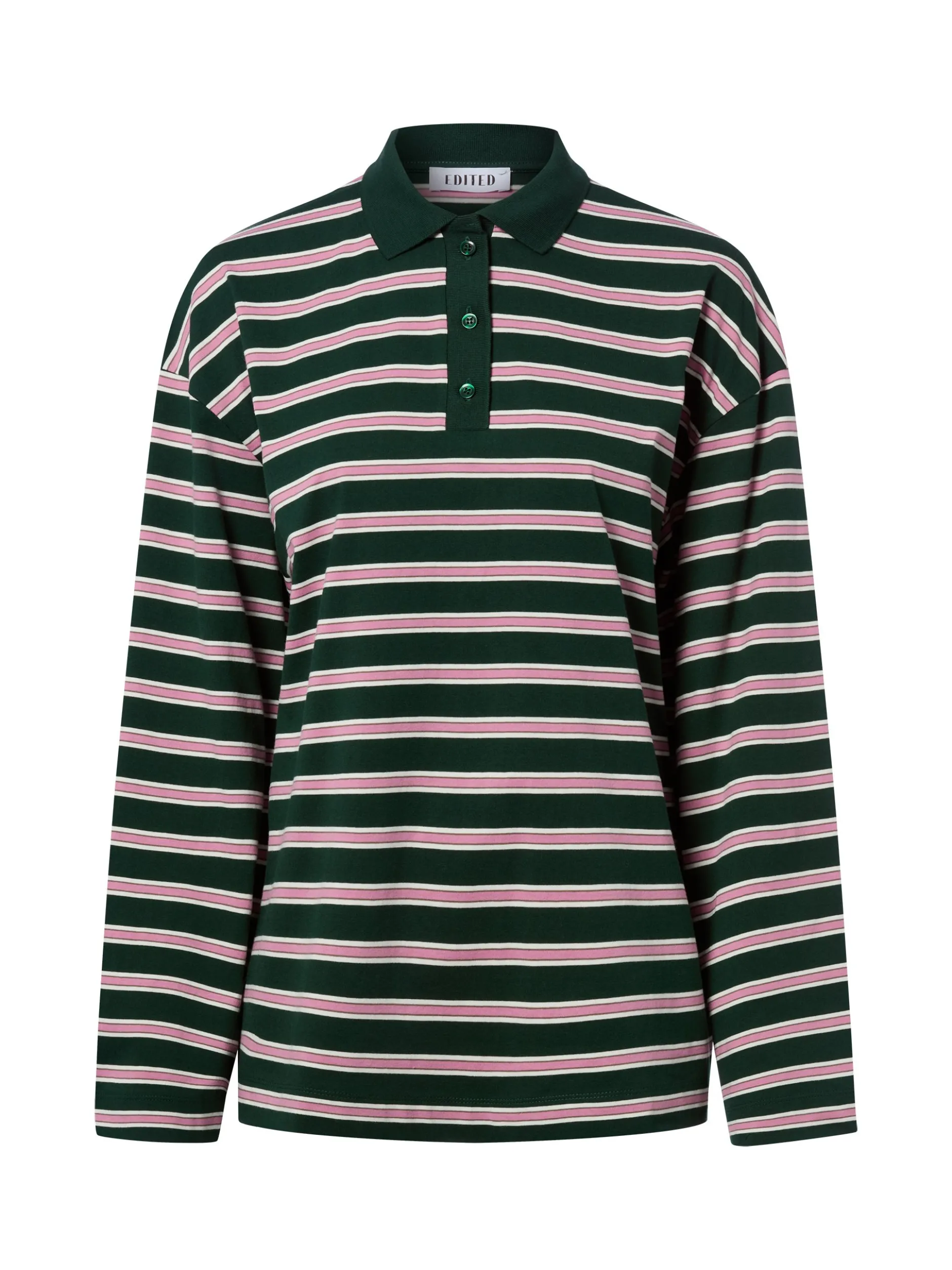 EDITED Damen Polo-Langarmshirt in tanne altrosa