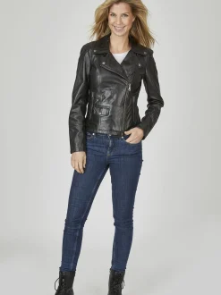 7 eleven Damen Lederjacke - SEATTITUDE in schwarz