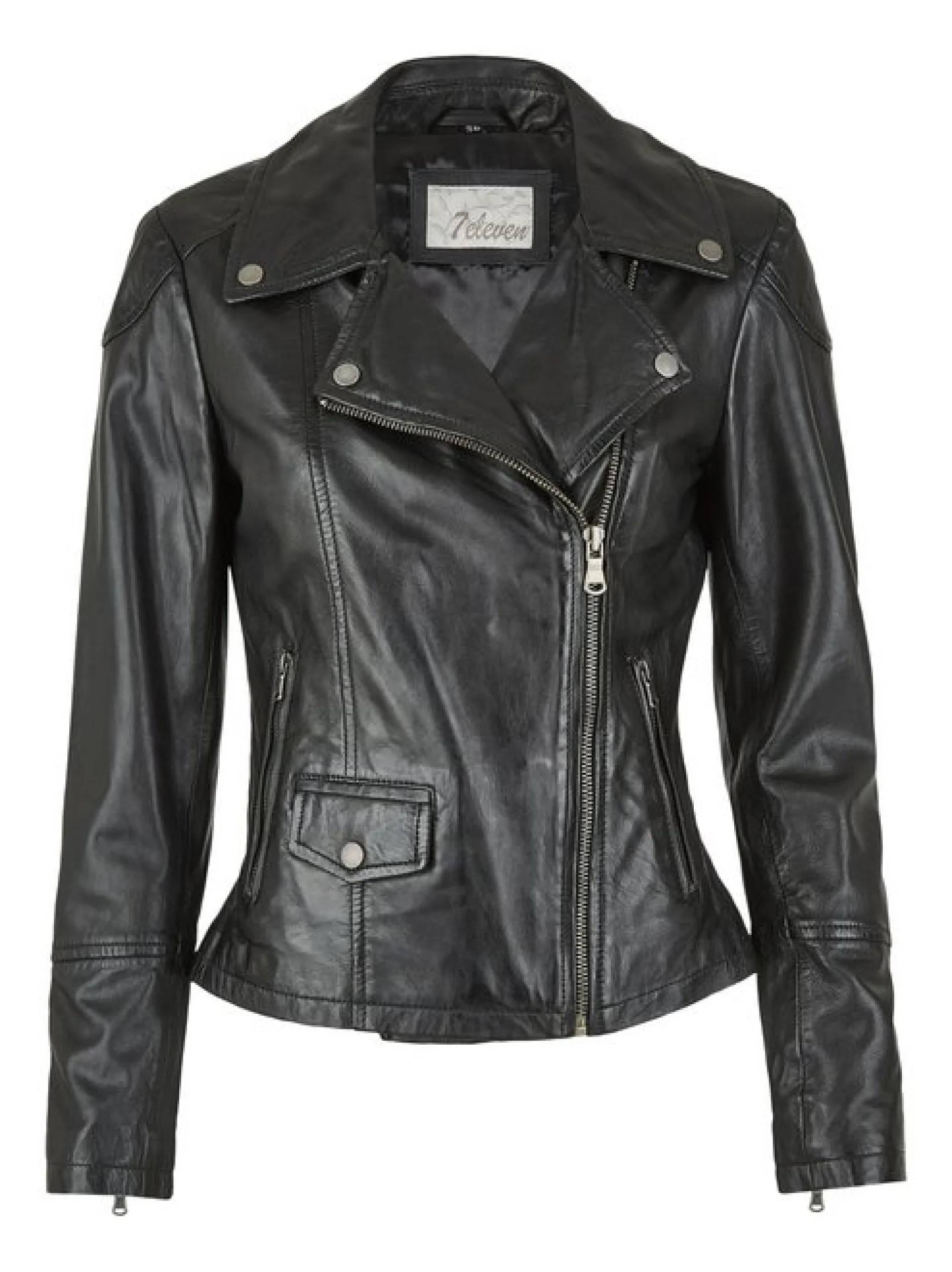 7 eleven Damen Lederjacke - SEATTITUDE in schwarz
