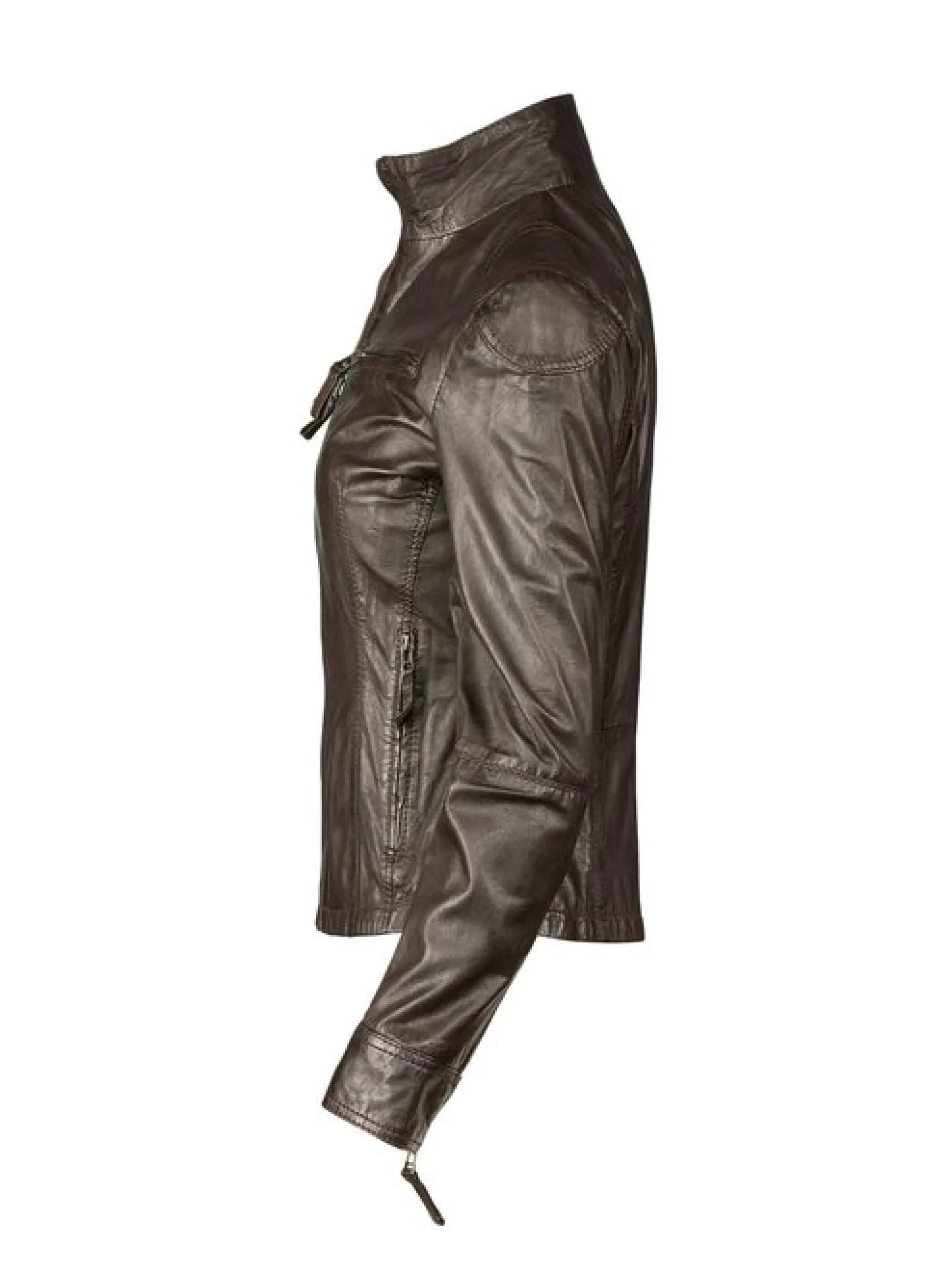 7 eleven Damen Lederjacke - SEEviana in braun