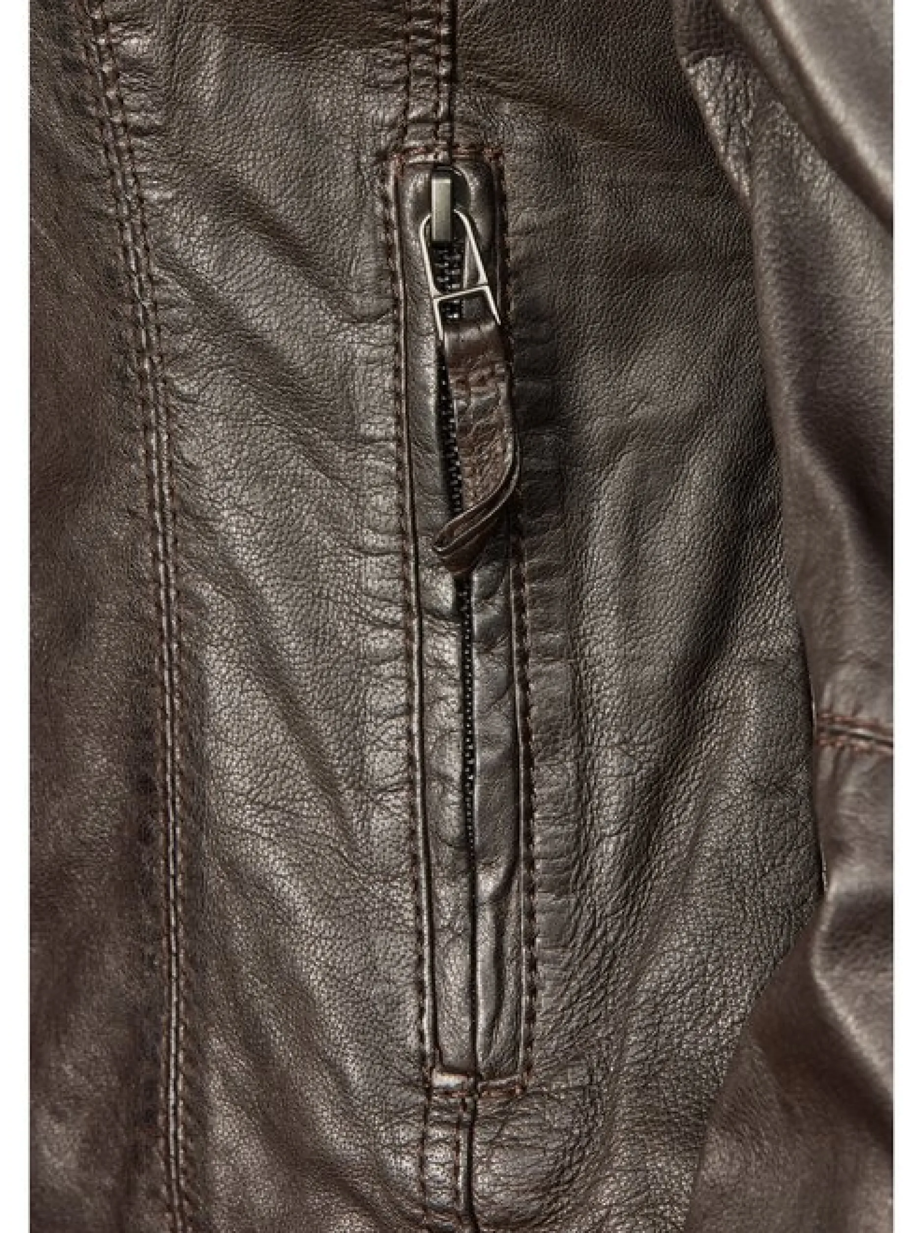 7 eleven Damen Lederjacke - SEEviana in braun