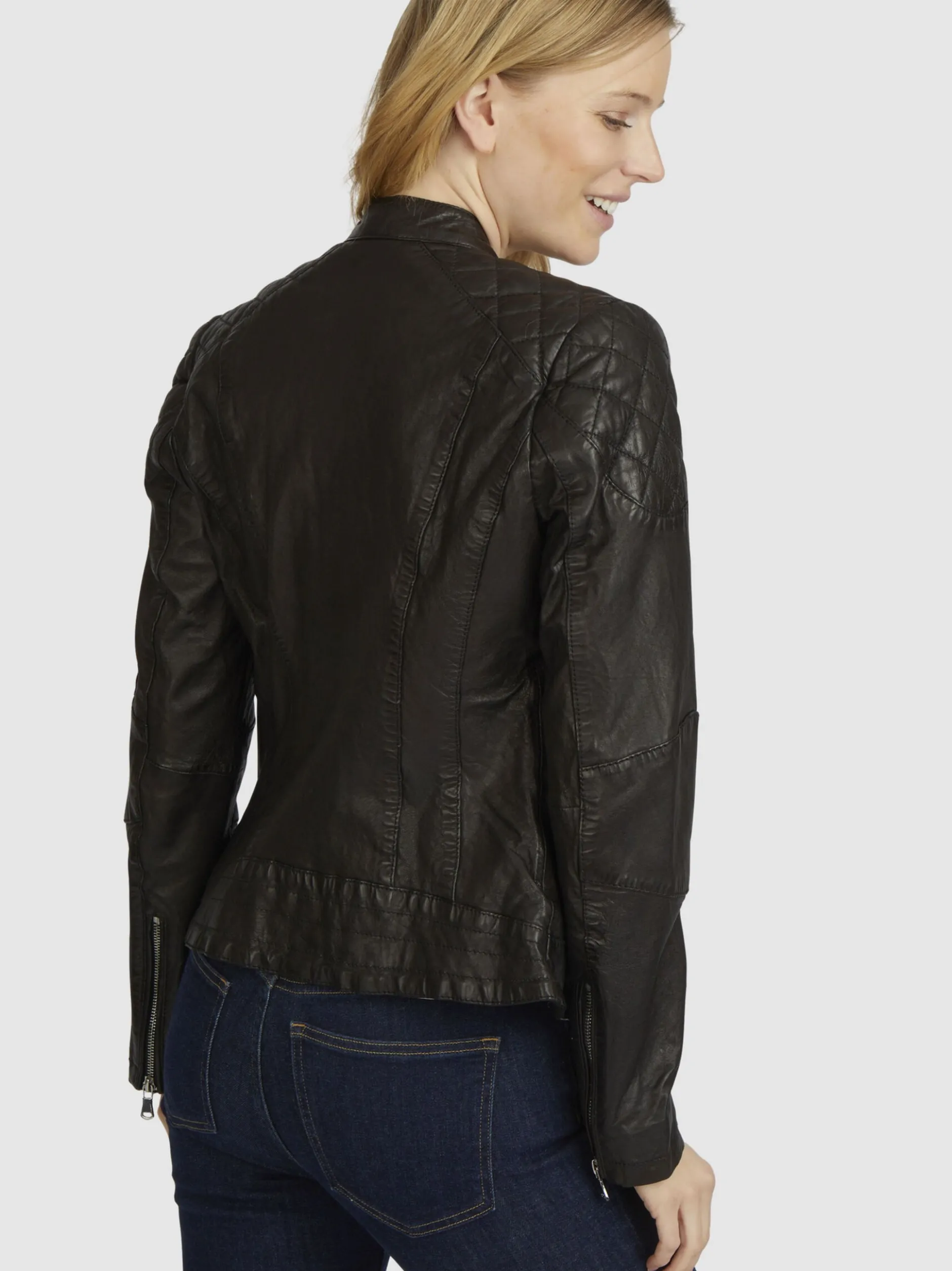 7 eleven Damen Lederjacke - SEJASMINA in schwarz