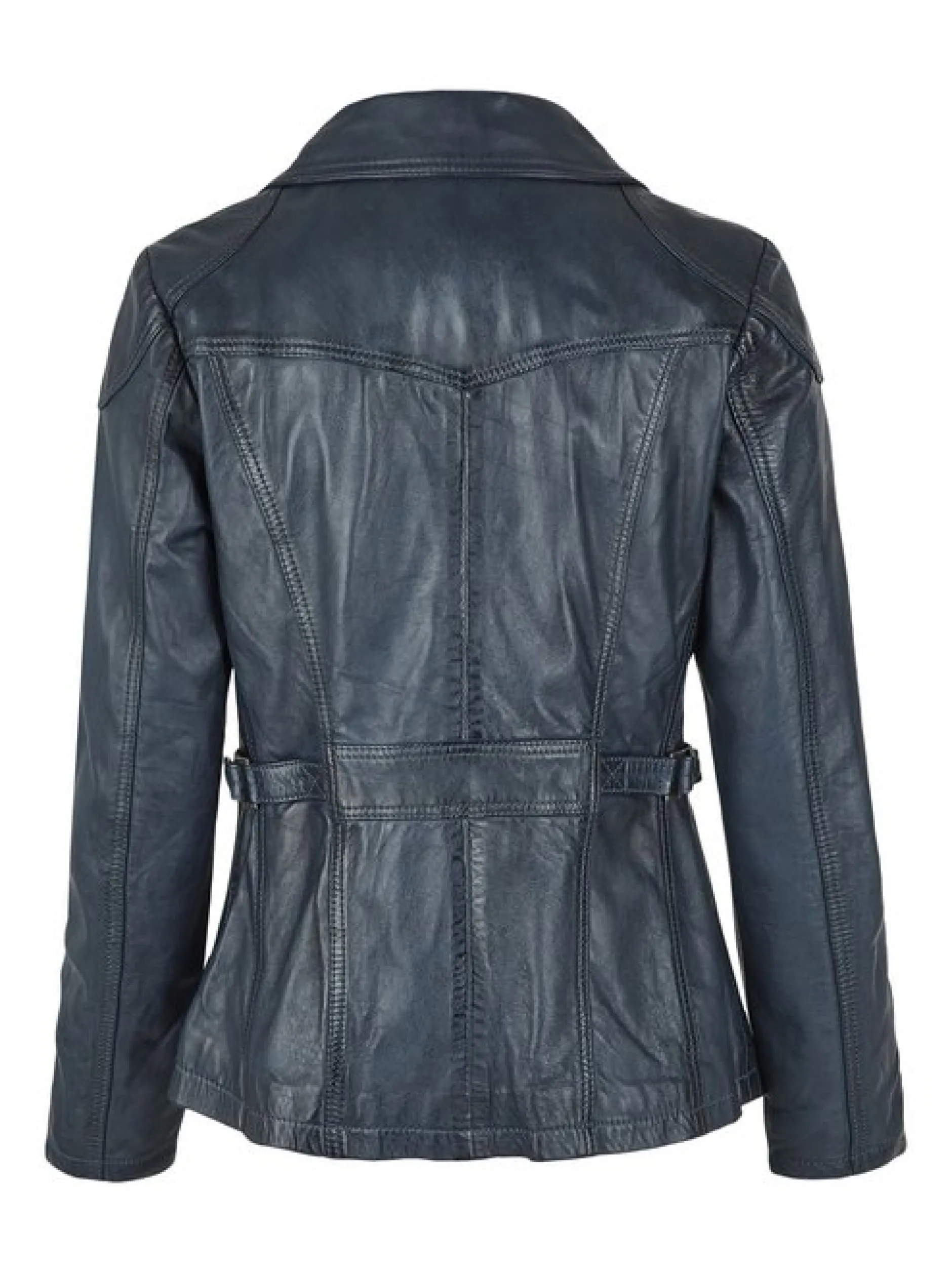 7 eleven Damen Lederjacke - SEMERLE in blau