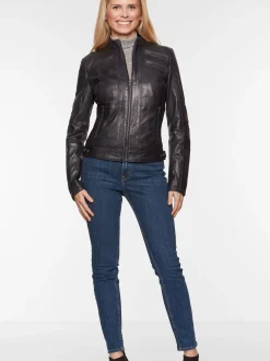 7 eleven Damen Lederjacke - SETALIA in blau