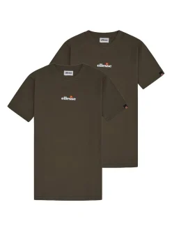ellesse Herren T-Shirt 2er Pack in grün - Ärmel: kurzarm