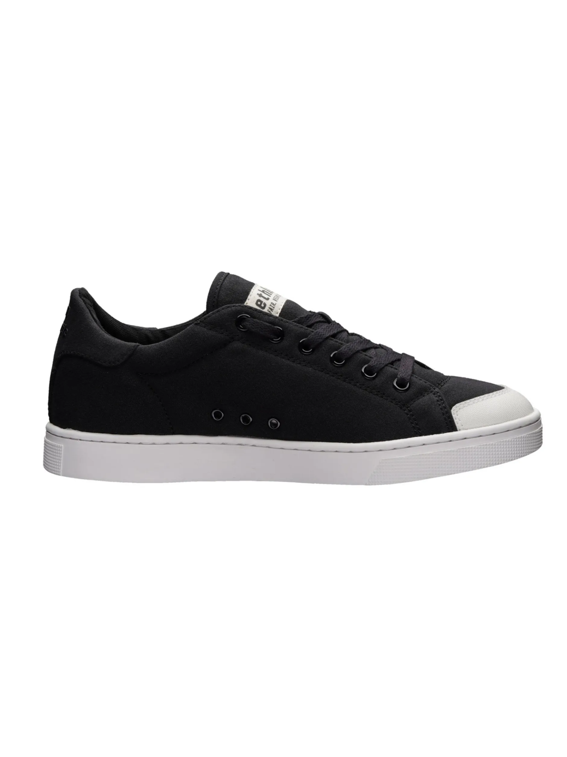 Ethletic Unisex Canvas Sneaker in schwarz - 0 cm Absatz