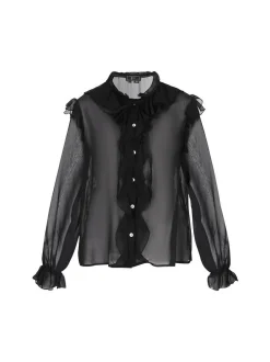 Faina Damen Bluse in schwarz