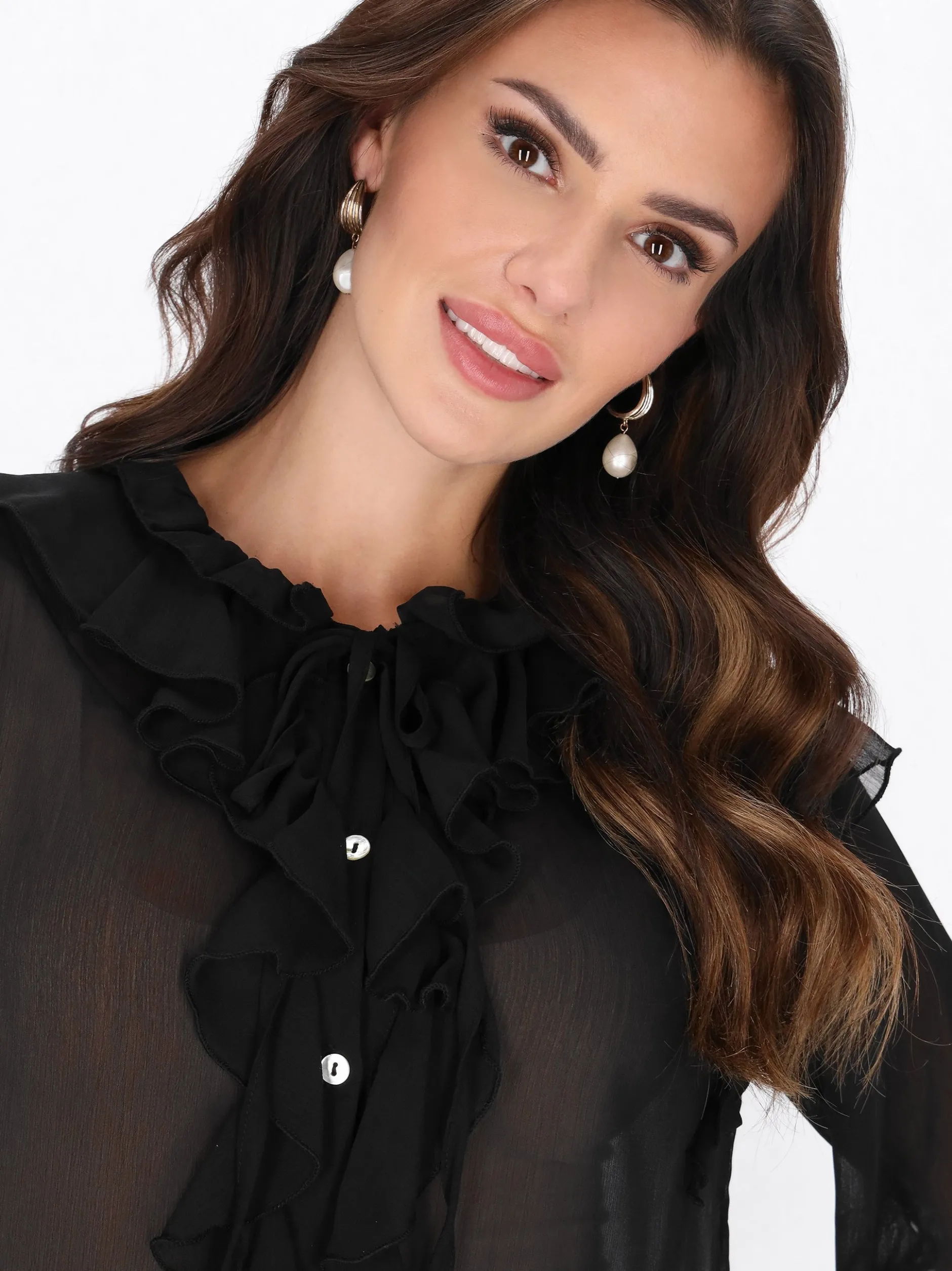 Faina Damen Bluse in schwarz