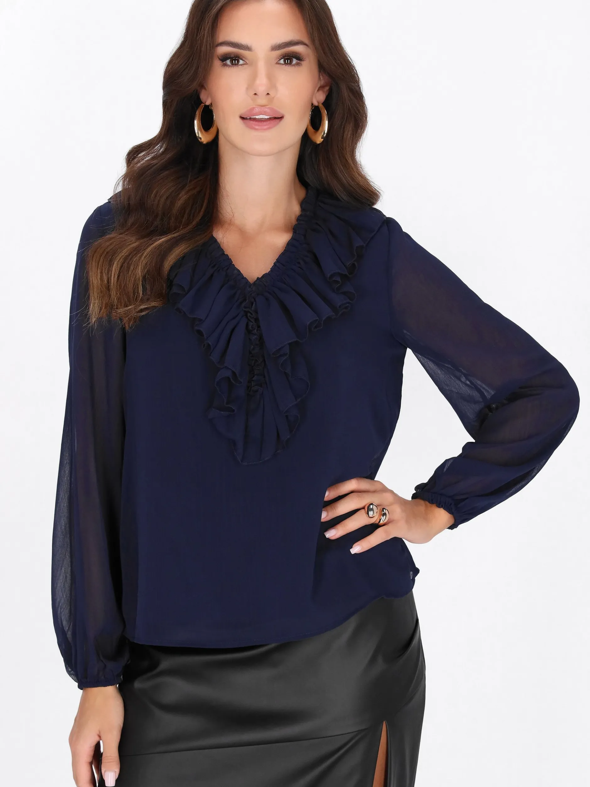 Faina Damen Bluse in schwarz
