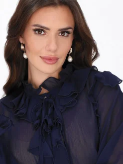 Faina Damen Bluse in schwarz