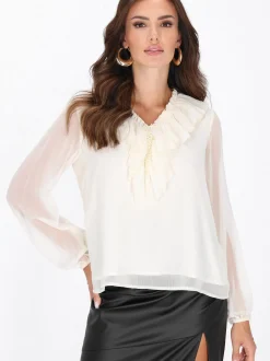 Faina Damen Bluse in weiß
