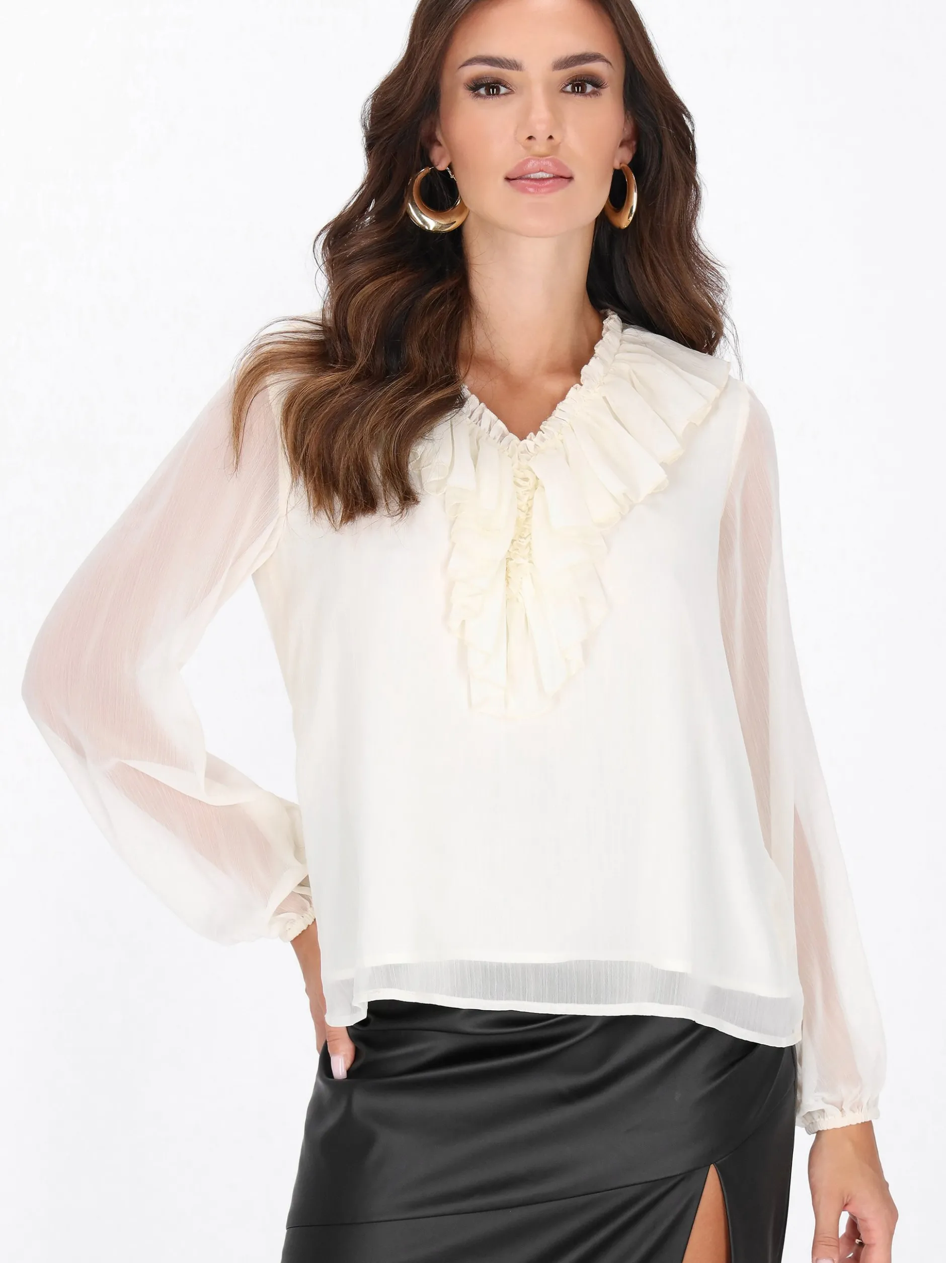 Faina Damen Bluse in weiß