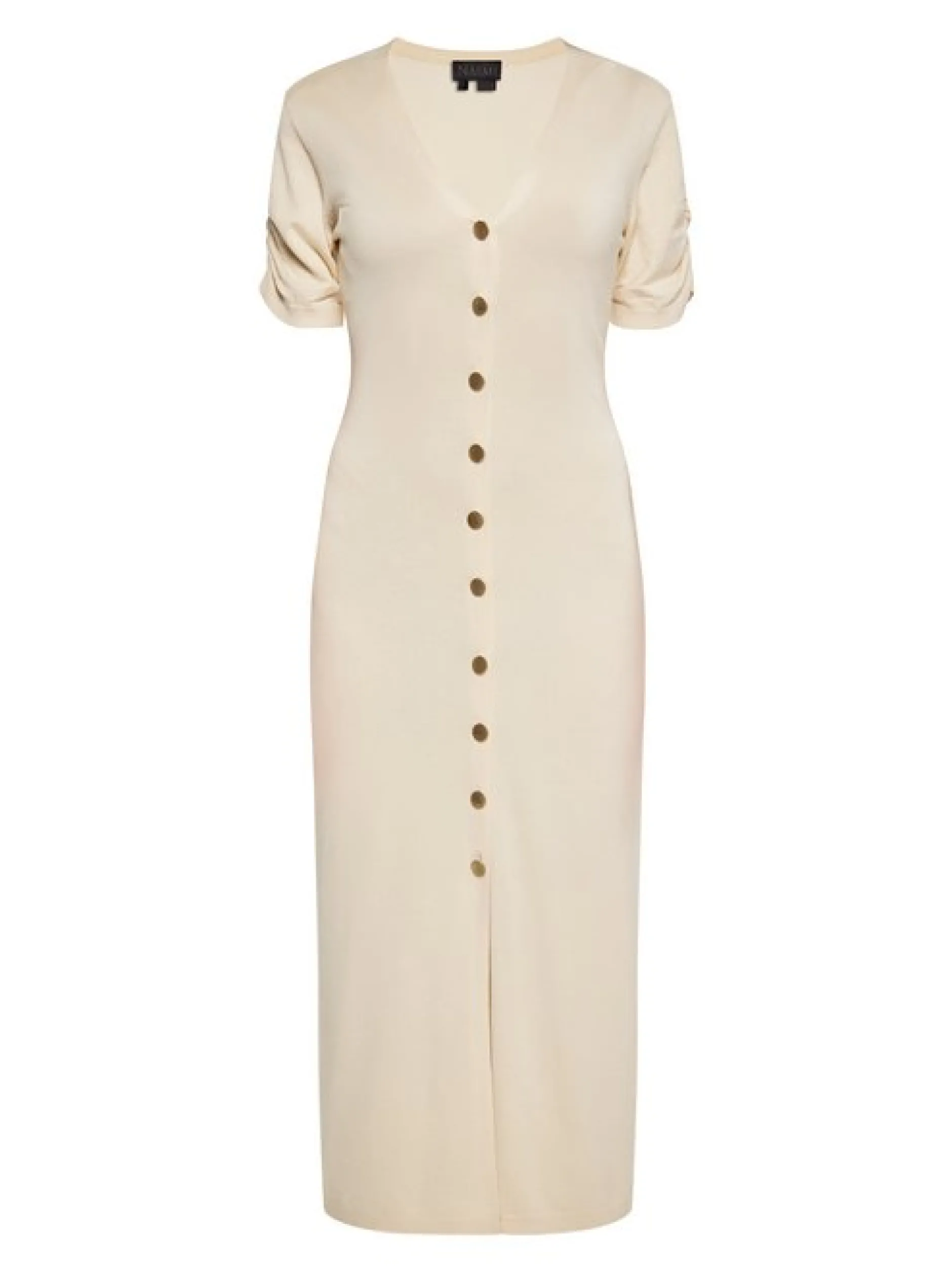 Faina Damen Kleid in beige - Länge: mittel
