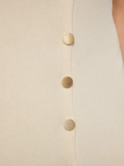 Faina Damen Kleid in beige - Länge: mittel