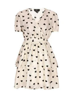 Faina Damen Kleid in beige - Länge: mittel