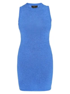 Faina Damen Kleid in blau - Ausschnitt: Rundhals