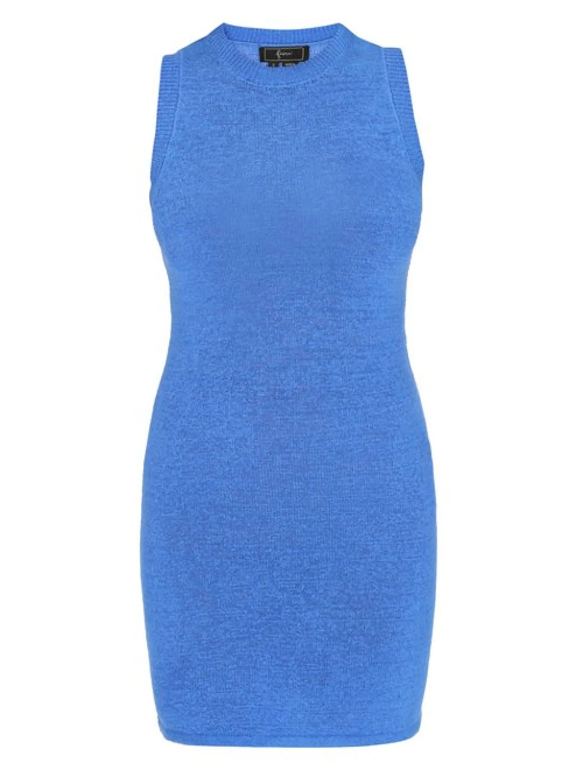 Faina Damen Kleid in blau - Ausschnitt: Rundhals