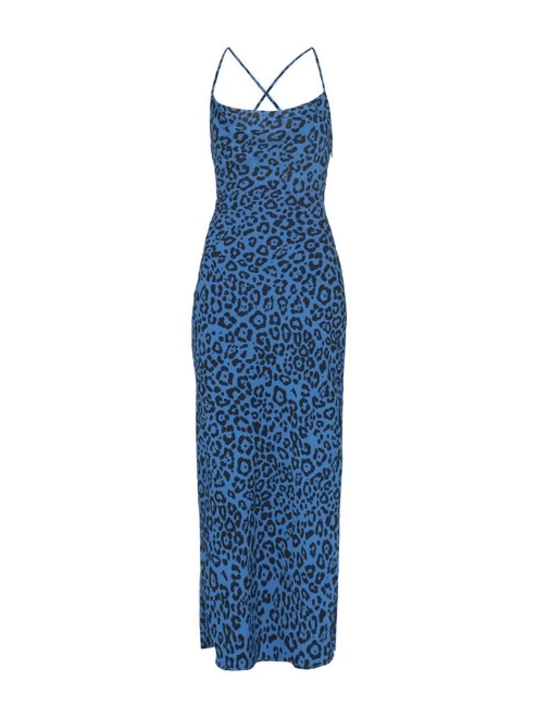 Faina Damen Kleid in blau - Länge: mittel