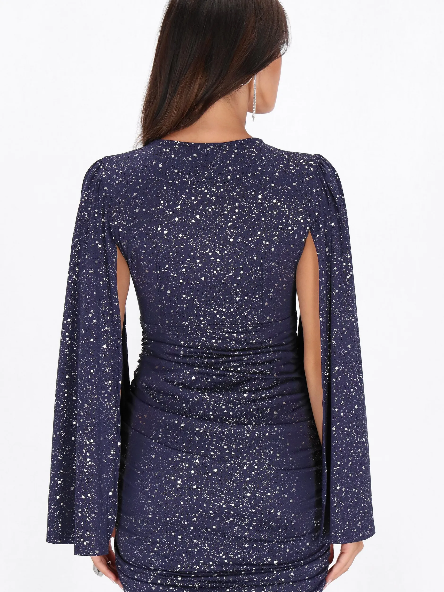 Faina Damen Kleid in blau - Länge: mittel