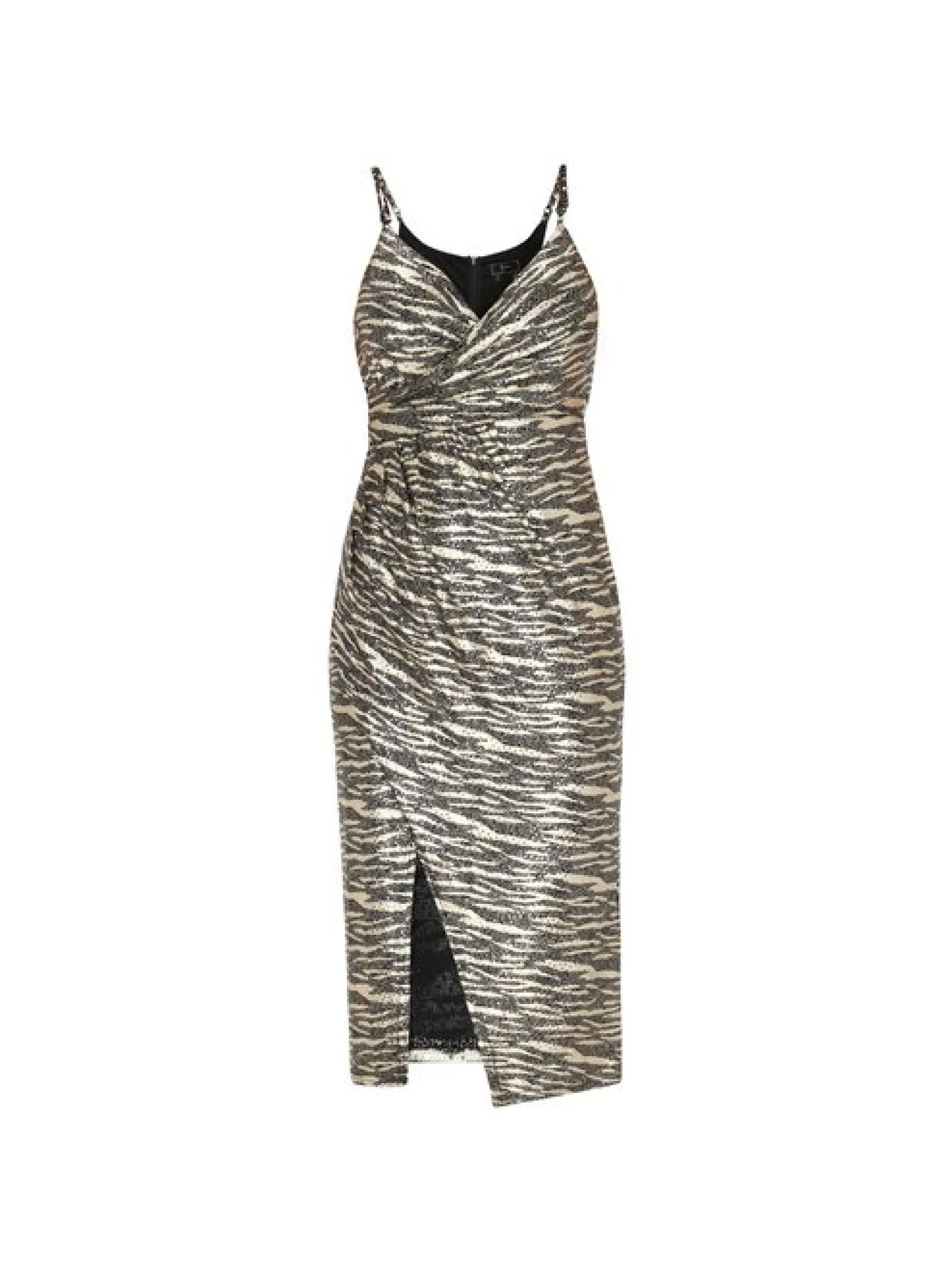 Faina Damen Kleid in gold - Länge: mittel