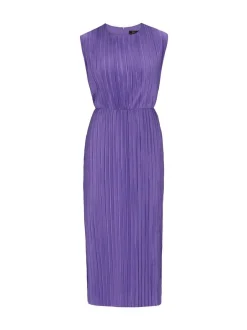 Faina Damen Kleid in lila - Ausschnitt: Rundhals