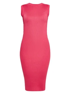 Faina Damen Kleid in pink - Ausschnitt: Rundhals