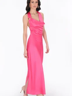 Faina Damen Kleid in pink - Länge: mittel