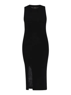 Faina Damen Kleid in schwarz - Ausschnitt: Rundhals