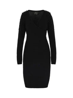 Faina Damen Kleid in schwarz - Länge: mittel
