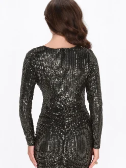 Faina Damen Kleid in schwarz - Länge: mittel