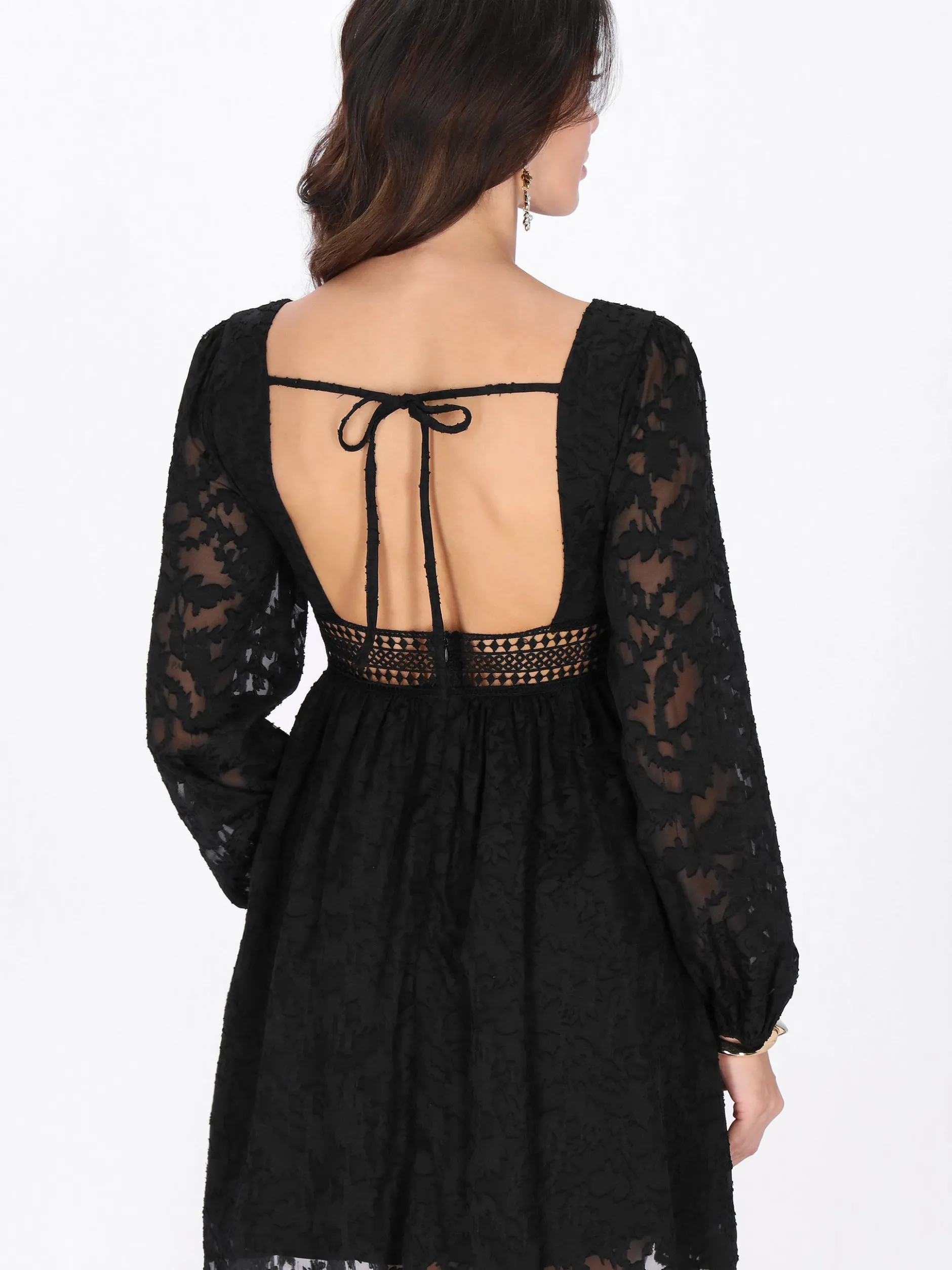 Faina Damen Kleid in schwarz - Länge: mittel