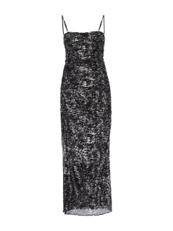 Faina Damen Kleid in schwarz - Länge: mittel