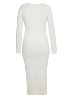 Faina Damen Kleid in weiß - Länge: mittel