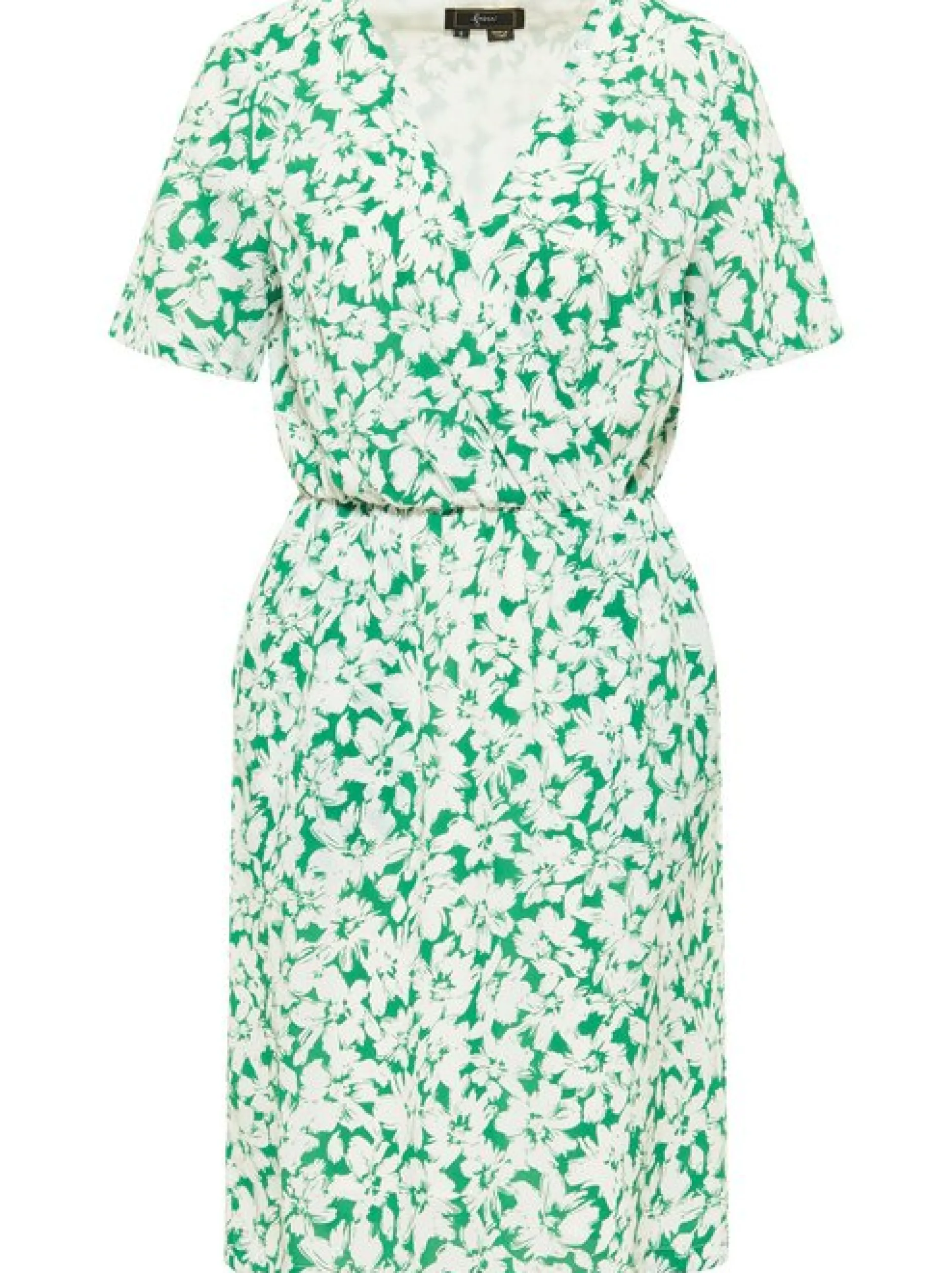 Faina Damen Kleid mit Blumenmuster in grün weiß
