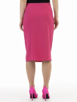 Faina Damen Midirock in pink - Länge: mittel