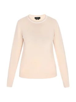 Faina Damen Pullover in beige - Ausschnitt: Rundhals
