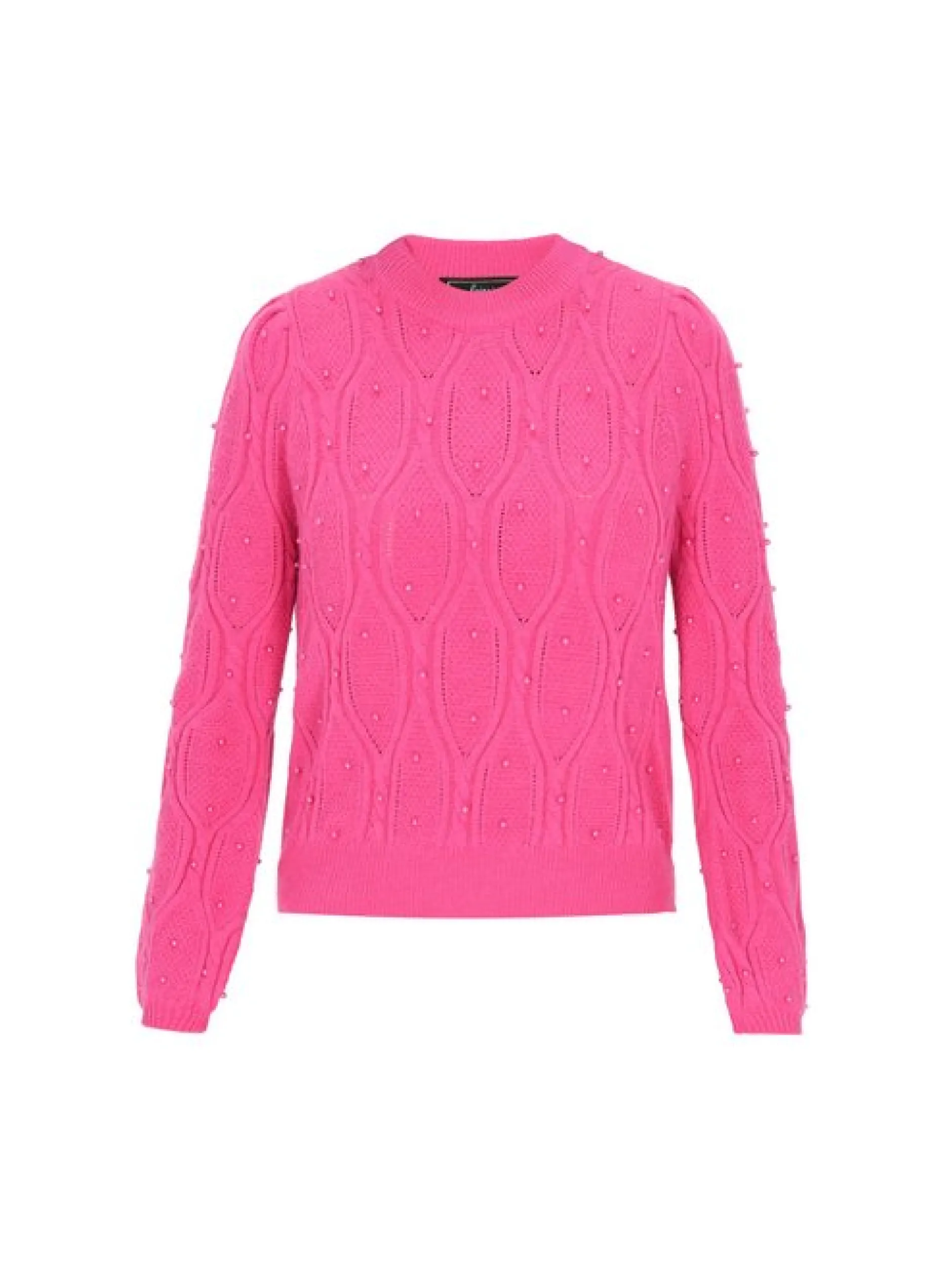 Faina Damen Pullover in fuchsia - Ausschnitt: Rundhals
