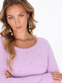 Faina Damen Pullover in lila