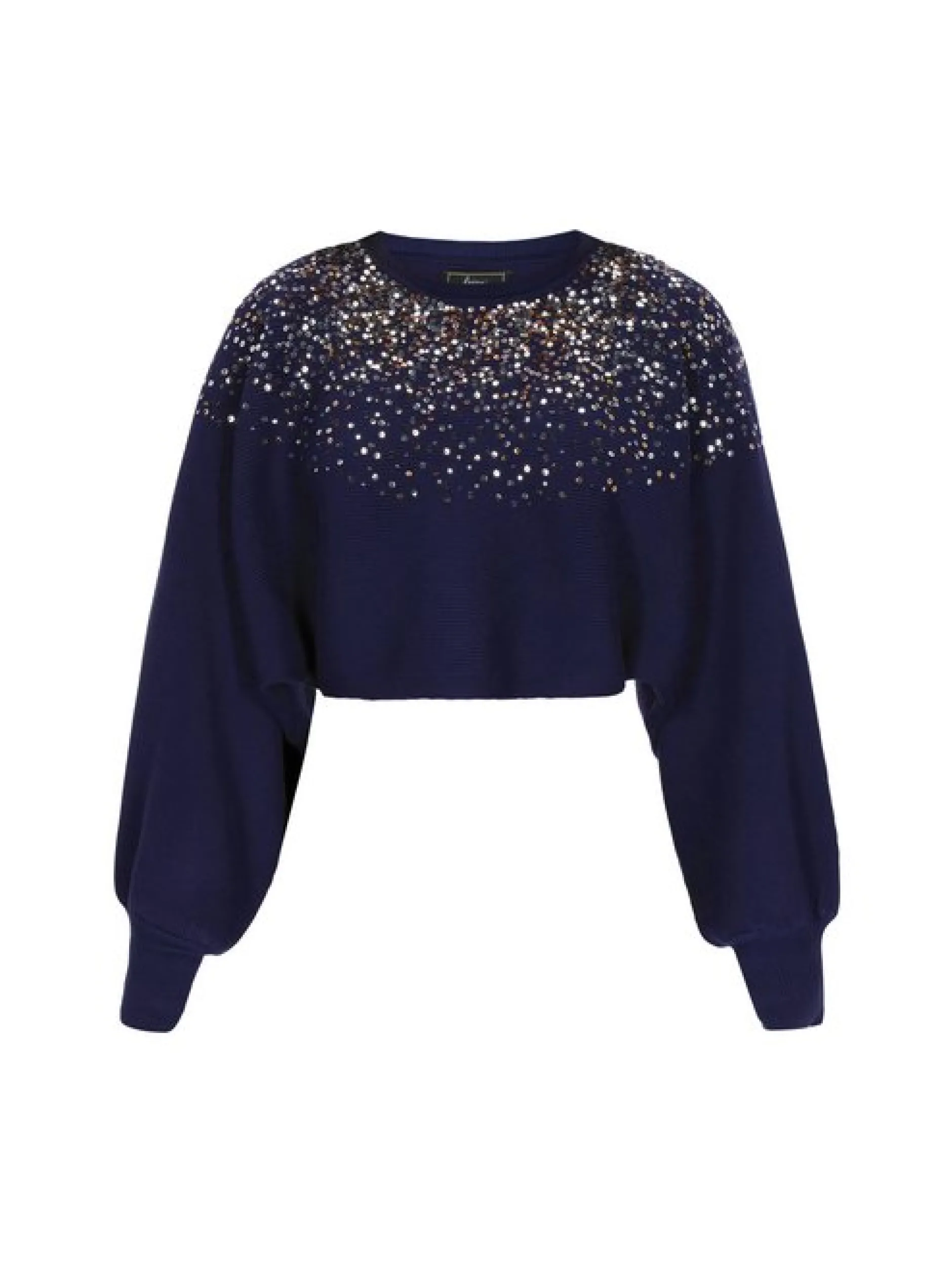 Faina Damen Pullover in marine - Ausschnitt: Rundhals