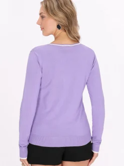Faina Damen Pullover in purple