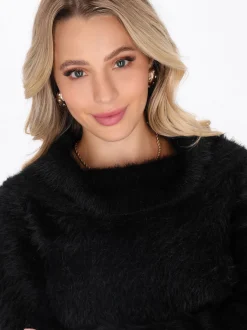 Faina Damen Pullover in schwarz