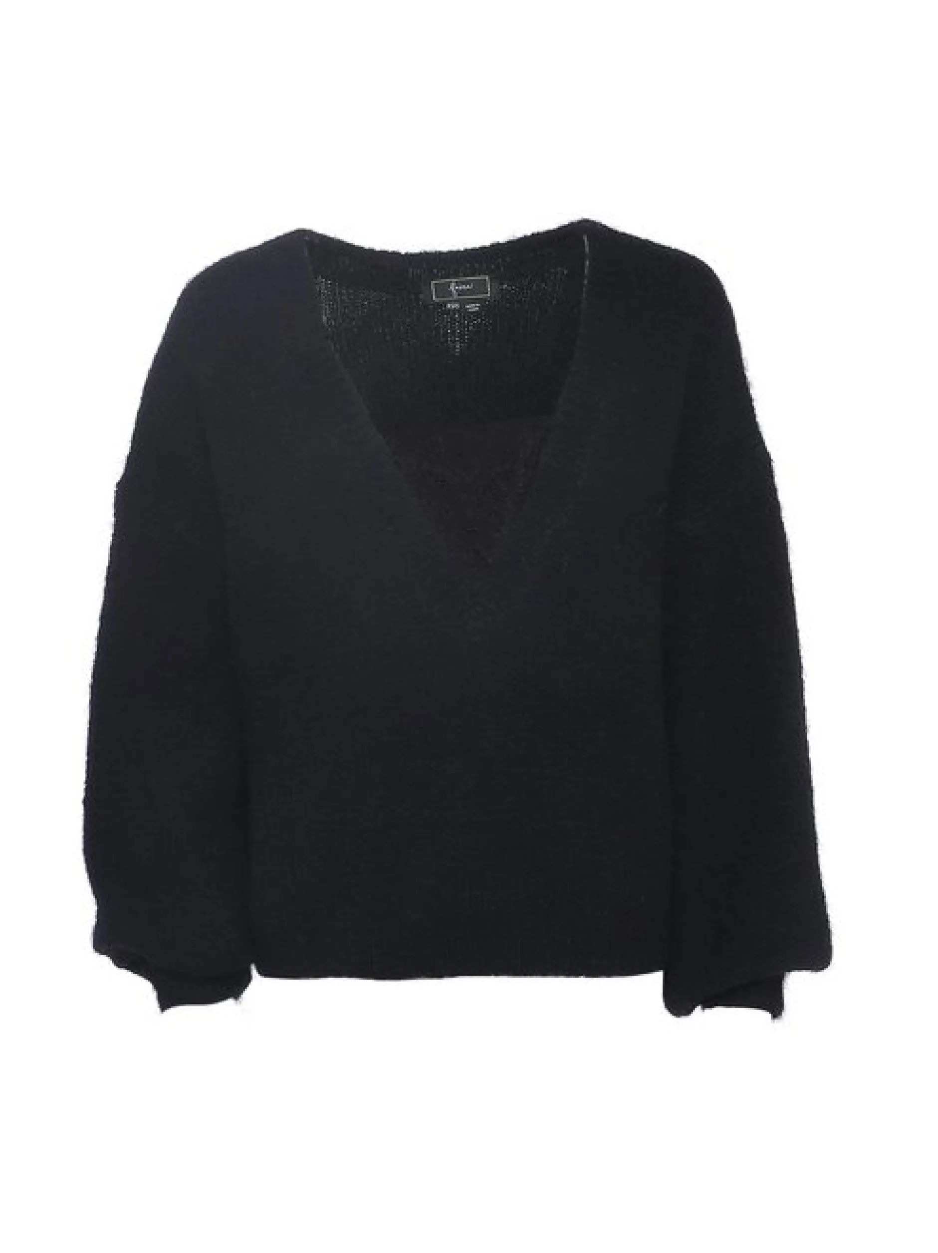 Faina Damen Pullover in schwarz - Ausschnitt: Rundhals