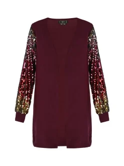 Faina Damen Strickjacke in bordeaux