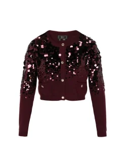 Faina Damen Strickjacke in bordeaux