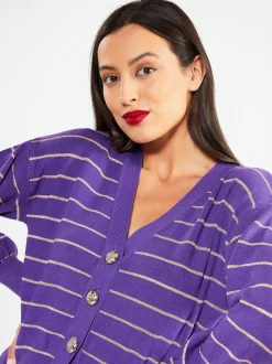 Faina Damen Strickjacke in lila